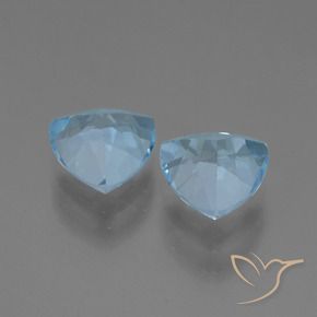 2.94 ct natürliche Swiss Blue Topas-Edelsteine, Trillion, VVS-VS