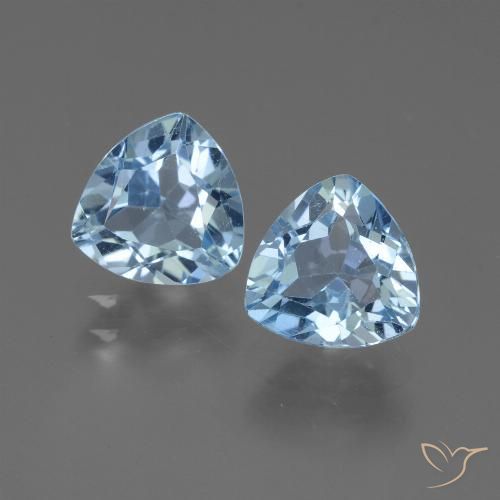 2.96ctw Natürlicher Swiss Blue Topas, Trillion, VS