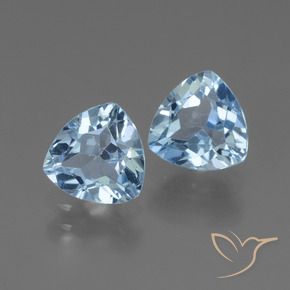 2.96 ct natürliche Swiss Blue Topas-Edelsteine, Trillion, VS
