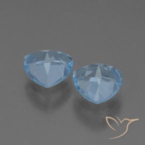 2.96 ct natürliche Swiss Blue Topas-Edelsteine, Trillion, VS