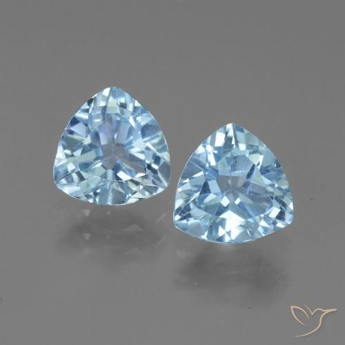 2.89ctw Natürlicher Swiss Blue Topas, Trillion, VVS-VS