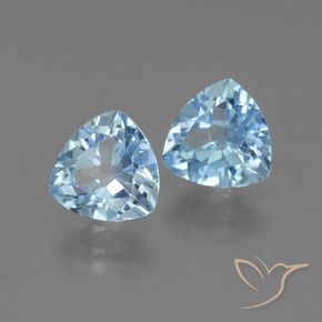 2.89 ct natürliche Swiss Blue Topas-Edelsteine, Trillion, VVS-VS