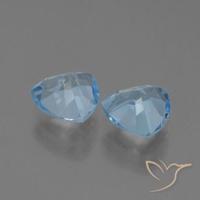 2.89 ct natürliche Swiss Blue Topas-Edelsteine, Trillion, VVS-VS