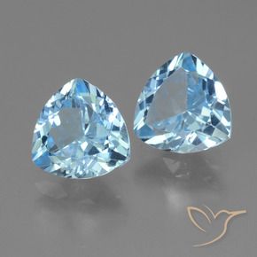2.95 ct natürliche Swiss Blue Topas-Edelsteine, Trillion, VVS