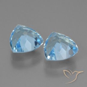 2.95 ct natürliche Swiss Blue Topas-Edelsteine, Trillion, VVS