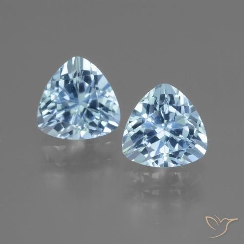 3.16ctw Natürlicher Swiss Blue Topas, Trillion, VVS-VS