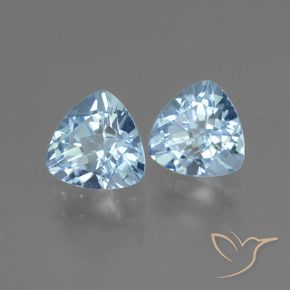 3.16 ct natürliche Swiss Blue Topas-Edelsteine, Trillion, VVS-VS