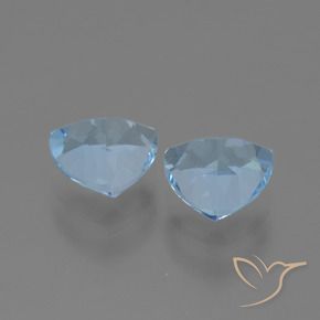 3.00 ct natürliche Swiss Blue Topas-Edelsteine, Trillion, VVS-VS