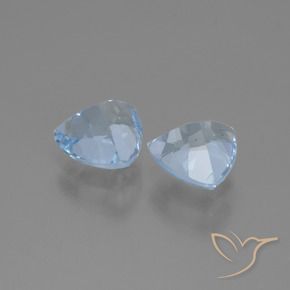 3.01 ct natürliche Himmerlblau Topas-Edelsteine, Trillion, VVS-VS