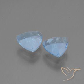 2.83 ct natürliche Himmerlblau Topas-Edelsteine, Trillion, VVS-VS