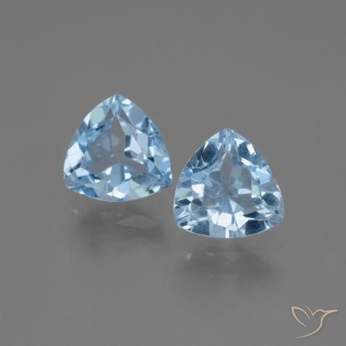 2.83ctw Natürlicher Swiss Blue Topas, Trillion, VVS-VS