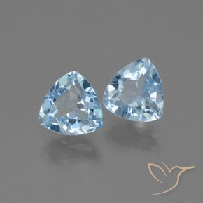 2.83 ct natürliche Swiss Blue Topas-Edelsteine, Trillion, VVS-VS