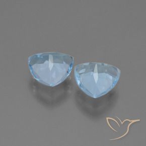 2.83 ct natürliche Swiss Blue Topas-Edelsteine, Trillion, VVS-VS
