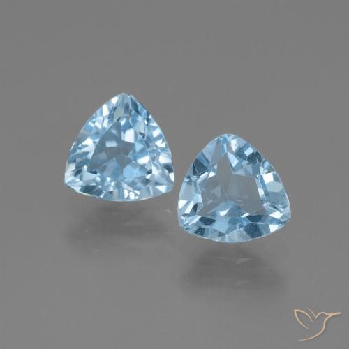 2.80ctw Natürlicher Himmerlblau Topas, Trillion, VVS-VS