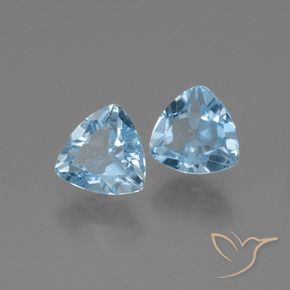 2.80 ct natürliche Himmerlblau Topas-Edelsteine, Trillion, VVS-VS