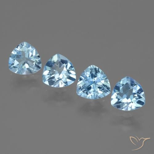 4.98ctw Natürlicher Himmerlblau Topas, Trillion, VVS-VS
