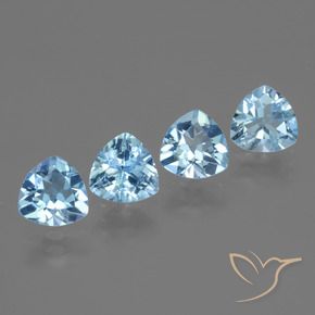 4.98 ct natürliche Himmerlblau Topas-Edelsteine, Trillion, VVS-VS