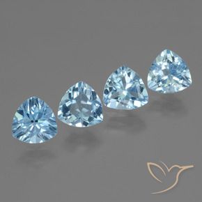 5.25 ct natürliche Himmerlblau Topas-Edelsteine, Trillion, VVS-VS