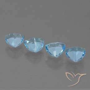 5.25 ct natürliche Himmerlblau Topas-Edelsteine, Trillion, VVS-VS