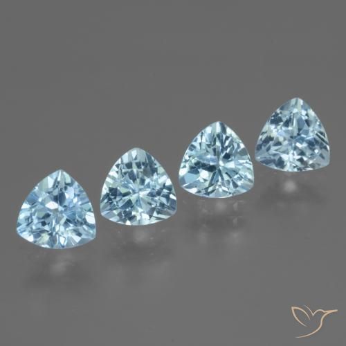 5.76 ct natürliche Himmerlblau Topas-Edelsteine, Trillion, VVS-VS