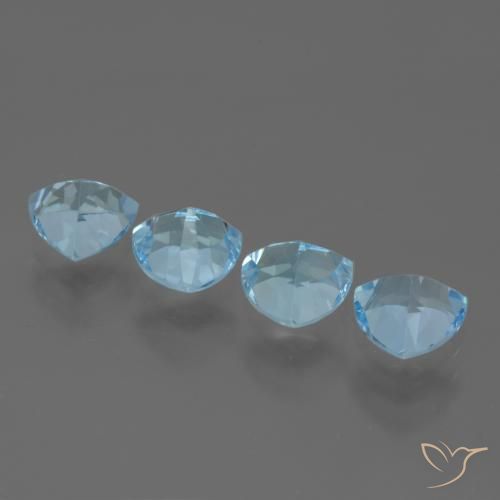5.76 ct natürliche Himmerlblau Topas-Edelsteine, Trillion, VVS-VS