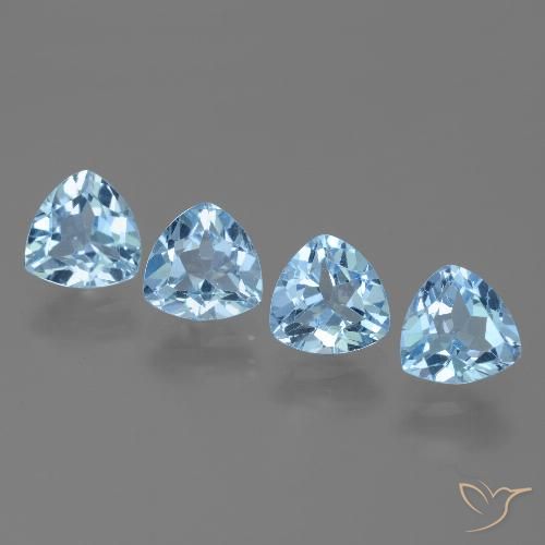 5.73ctw Natürlicher Himmerlblau Topas, Trillion, VVS-VS