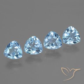 5.73 ct natürliche Himmerlblau Topas-Edelsteine, Trillion, VVS-VS