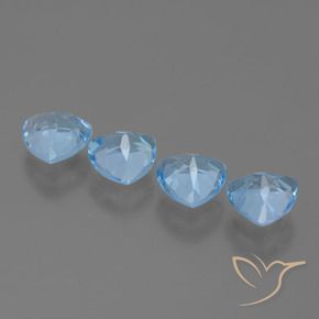 5.73 ct natürliche Himmerlblau Topas-Edelsteine, Trillion, VVS-VS