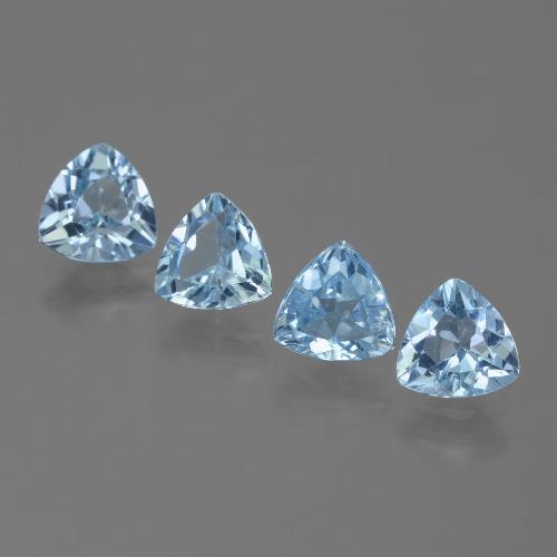 5,34 ct natürliche blauer Topas-Edelsteine, Trillion, VVS-VS