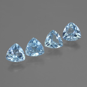 5,34 ct natürliche blauer Topas-Edelsteine, Trillion, VVS-VS
