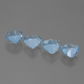 5,34 ct natürliche blauer Topas-Edelsteine, Trillion, VVS-VS