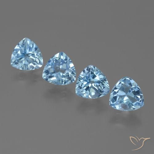 5.40ctw Natürlicher Swiss Blue Topas, Trillion, VVS-VS