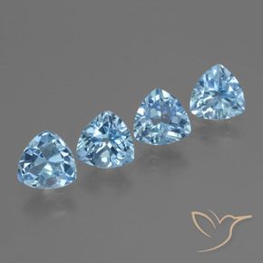 5.40 ct natürliche Swiss Blue Topas-Edelsteine, Trillion, VVS-VS