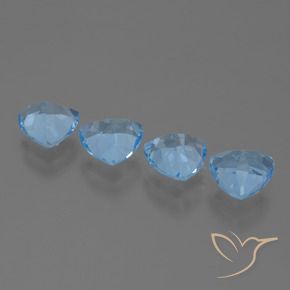 5.40 ct natürliche Swiss Blue Topas-Edelsteine, Trillion, VVS-VS
