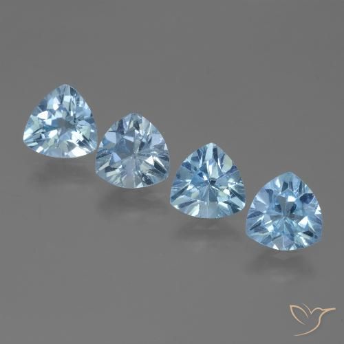 4.84ctw Natürlicher Swiss Blue Topas, Trillion, VVS-VS