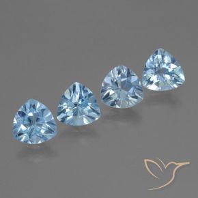 4.84 ct natürliche Swiss Blue Topas-Edelsteine, Trillion, VVS-VS