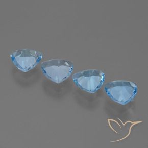 4.84 ct natürliche Swiss Blue Topas-Edelsteine, Trillion, VVS-VS