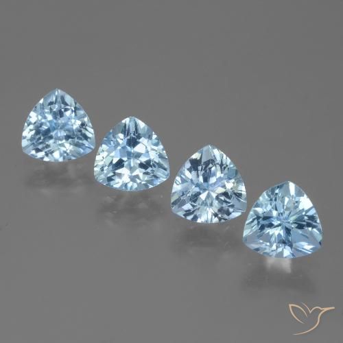 5.96ctw Natürlicher Himmerlblau Topas, Trillion, VVS-VS, Photo A