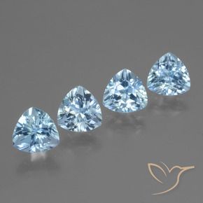 5.96 ct natürliche Himmerlblau Topas-Edelsteine, Trillion, VVS-VS