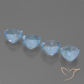 5.96 ct natürliche Himmerlblau Topas-Edelsteine, Trillion, VVS-VS