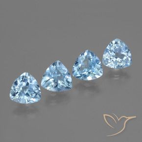 5.24 ct natürliche Himmerlblau Topas-Edelsteine, Trillion, VVS-VS