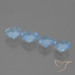 5.24 ct natürliche Himmerlblau Topas-Edelsteine, Trillion, VVS-VS