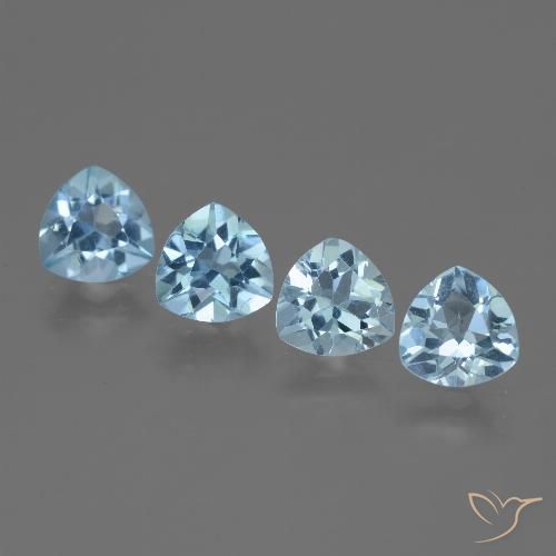 5.15ctw Natürlicher Himmerlblau Topas, Trillion, VVS-VS