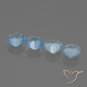 5.15 ct natürliche Himmerlblau Topas-Edelsteine, Trillion, VVS-VS