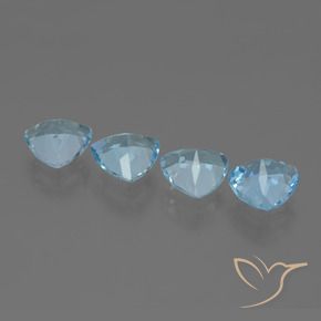 5.20 ct natürliche Swiss Blue Topas-Edelsteine, Trillion, VVS-VS