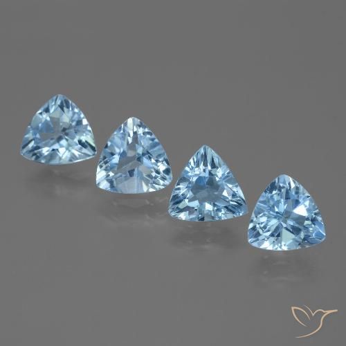 4.82ctw Natürlicher Swiss Blue Topas, Trillion, VVS-VS