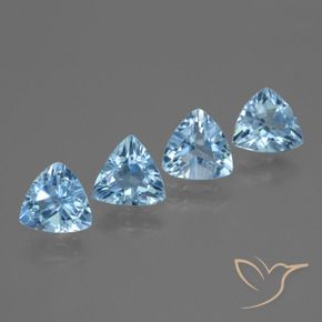 4.82 ct natürliche Swiss Blue Topas-Edelsteine, Trillion, VVS-VS