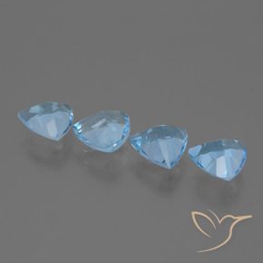 4.82 ct natürliche Swiss Blue Topas-Edelsteine, Trillion, VVS-VS
