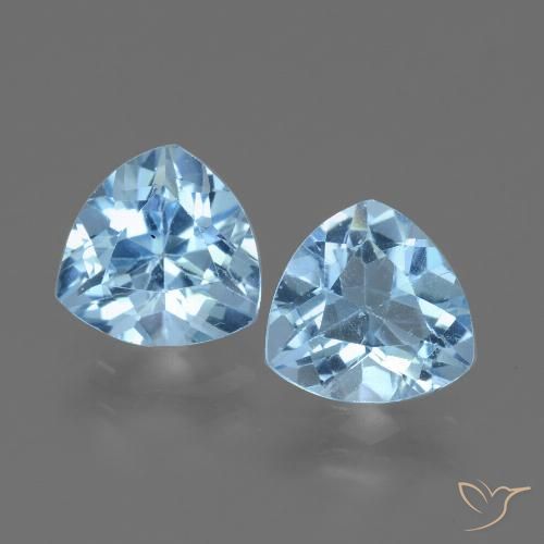2.76ctw Natürlicher Swiss Blue Topas, Trillion, VVS-VS