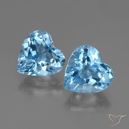 5.94ctw Natürlicher Swiss Blue Topas, Herz, VVS-VS